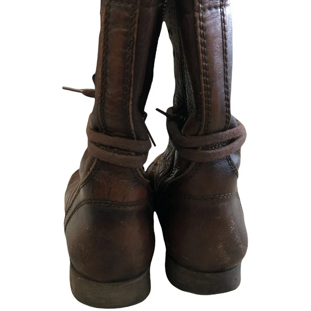 Steve Madden Troopa Combat Boot Brown Size 8.5 - Picture 3 of 6